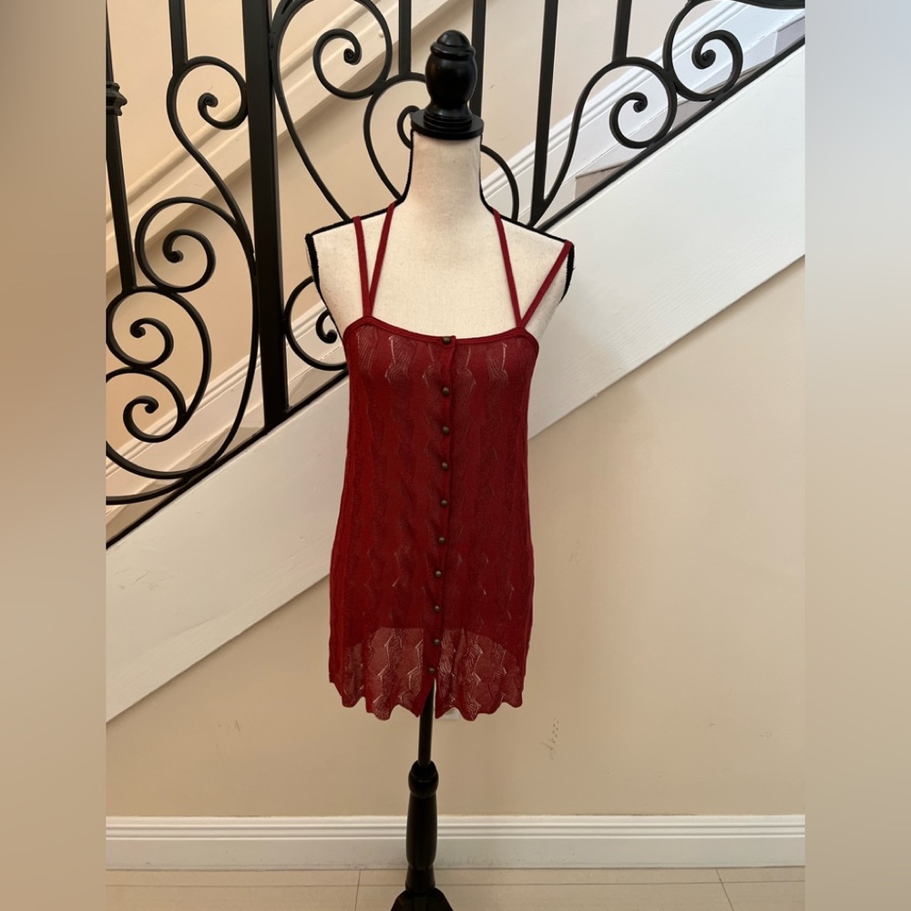 Free People knitted button down tunic!
